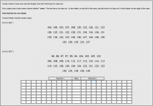 stem and leaf display